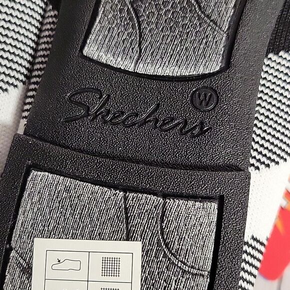 SKECHERS CLEO-SHERLOCK Women’s Slip On WIDE FIT Ballet Flats Black White Sz 7.5 - Picture 8 of 10